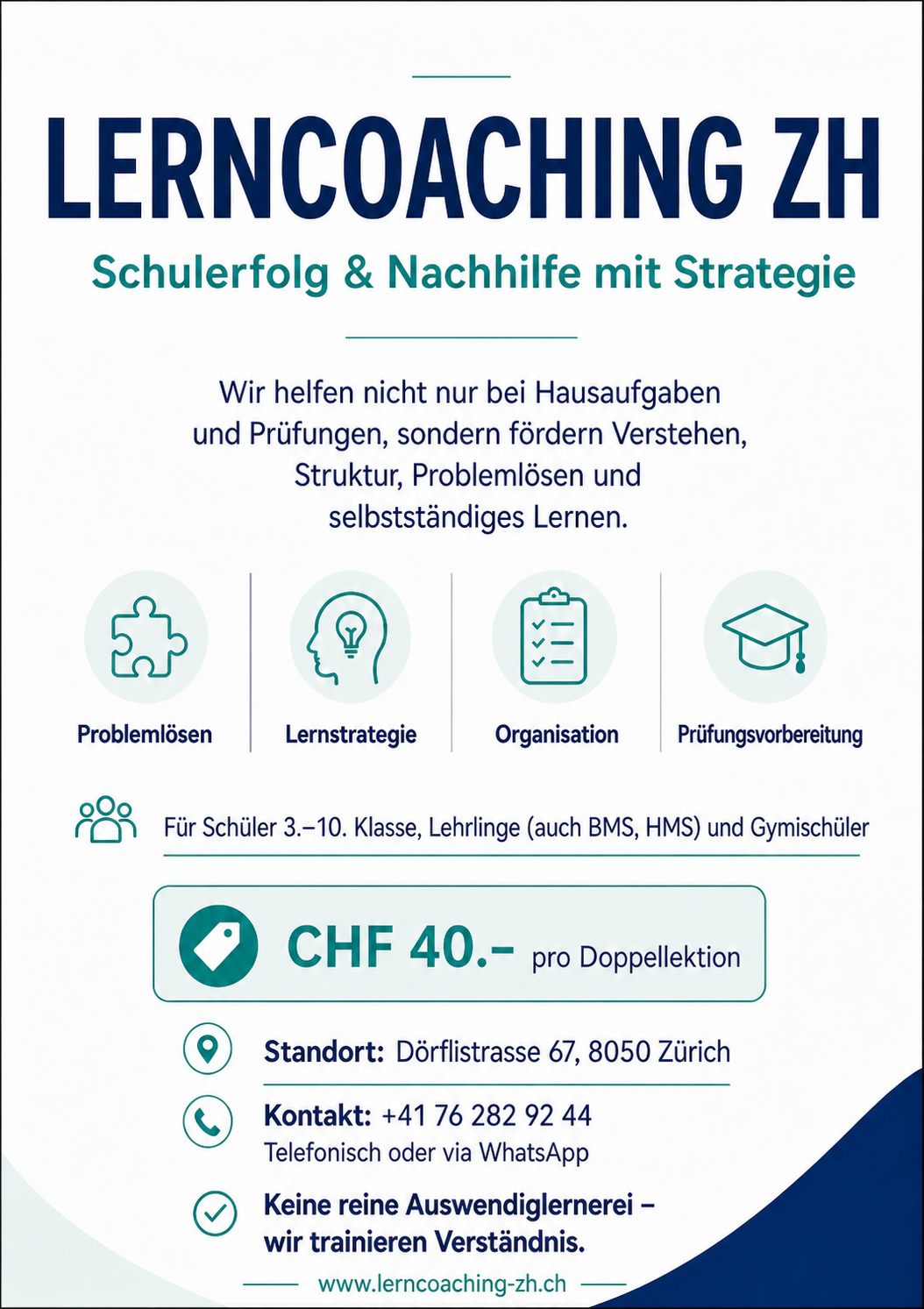 Lerncoaching ZH Flyer